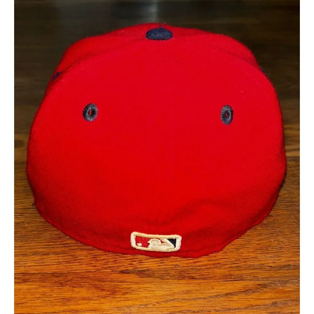 Washington Nationals New Era 59 Fifty Cap Hat 6 1/2 USA‎ Red Blue MLB On Field